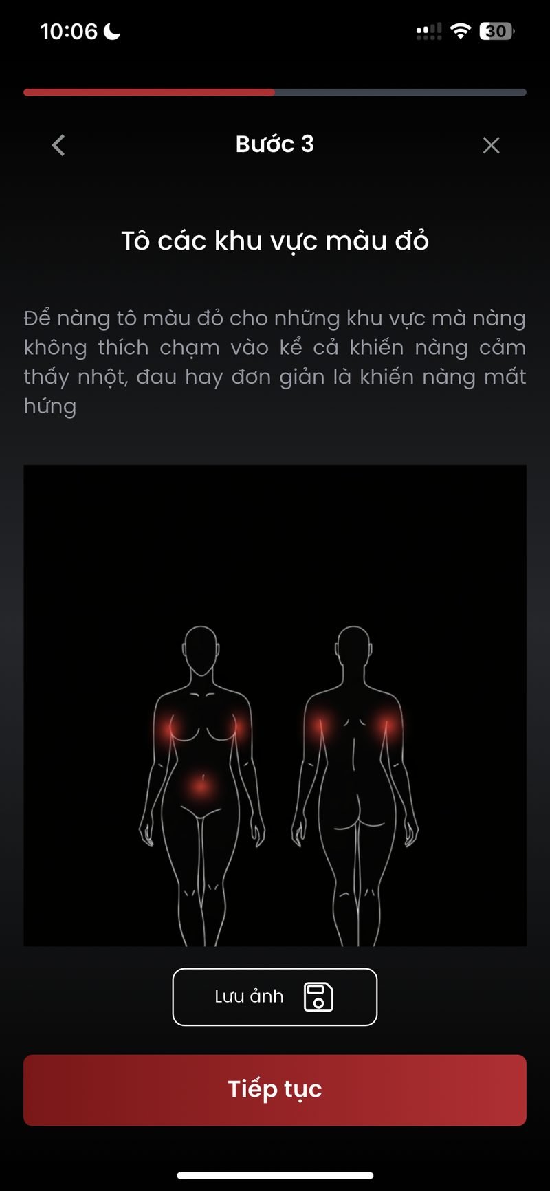 Sensitivity zones to avoid